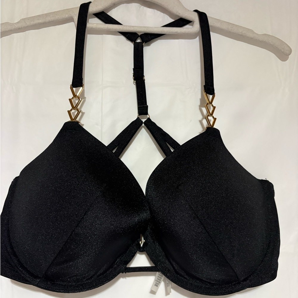 Victoria's Secret Black Bra with Gold Details